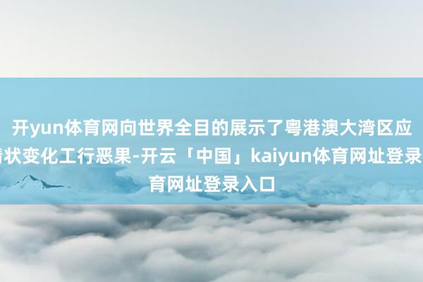 开yun体育网向世界全目的展示了粤港澳大湾区应酬情状变化工行恶果-开云「中国」kaiyun体育网址登录入口